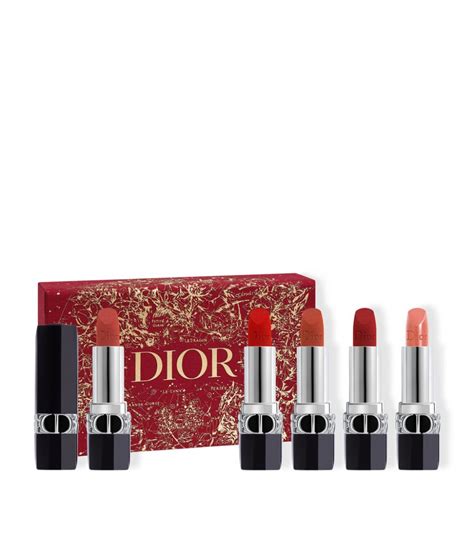 dior lipstick set red lipstick|Dior limited edition lipstick set.